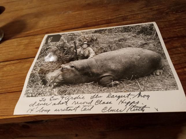 Elmer Keith Photo he sent to Erv Malnarich Original Owner Of Elm Guide School